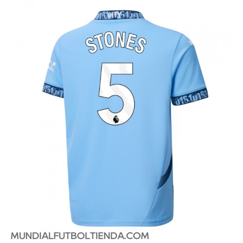 Camiseta Manchester City John Stones #5 Primera Equipación Replica 2024-25 mangas cortas